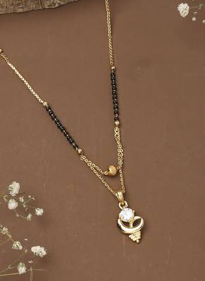 Wedding Mangalsutra With Silver Diamond 1