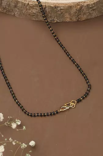 Wedding Mangalsutra With Silver Diamond