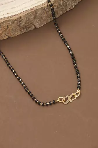 Yellow Gold Mangalsutra With Multicolour Bird