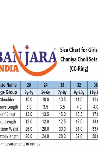 Banjara India Kutchi Emboidered Blue Girls Chaniya Choli with Dupatta (KCC-RING) - Blue