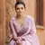 Lavender Organza Swarovski Saree With Unstitched Blouse Piece
