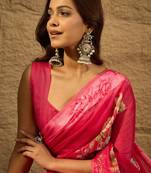 Red Color Printed Art Silk Styles Women'S Saree With Blouse Piece