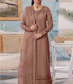 ROSY BROWN EMBROIDERED PAKISTANI SALWAR SUIT