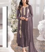 Georgette silk pakistani salwar suit with dupatta