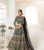 Multicolor printed silk semi stitched lehenga choli