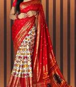 Pure Dola silk Digital Printed With Foil Printed Saree