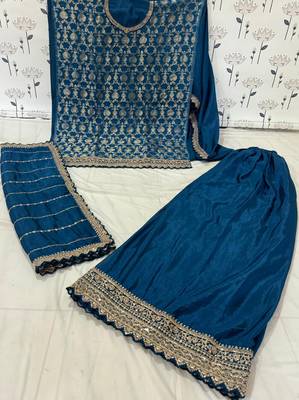 Rama viscose chinon jacquard with embroidery sequin work pakistani suit 2