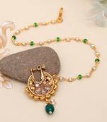 Green color nose nath