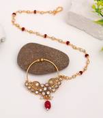 Maroon color nose nath