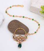 Green color nose nath