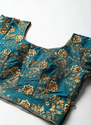 EYE CATCHING YELLOW EMBROIDERED BANARASI SILK SEMI STITCHED WEDDING PARTY WEAR LEHENGA WITH DUPATTA 5