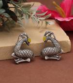 Yellow color oxidised earrings