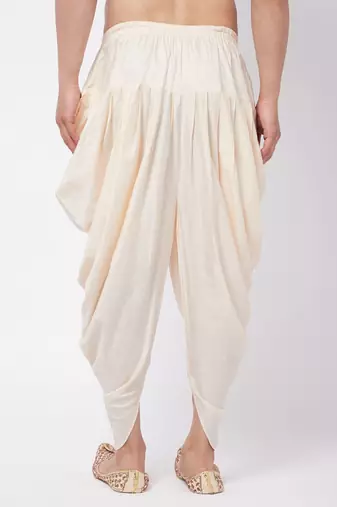 Cream Cowl Dhoti