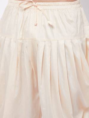 Cream Cowl Dhoti 4