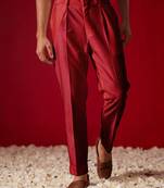 Maroon Viscose Pant Style Pyjama