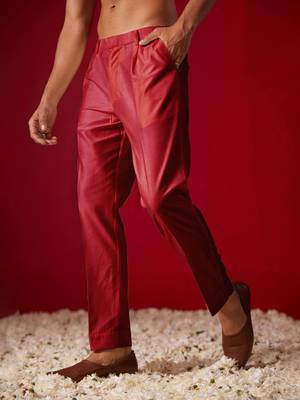 Maroon Viscose Pant Style Pyjama 2