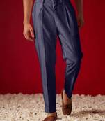Navy Blue Viscose Pant Style Pyjama
