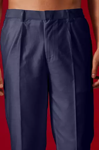 Navy Blue Viscose Pant Style Pyjama