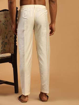Cream Viscose Pant Style Pyjama 3