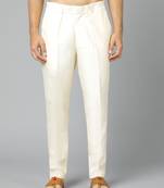 Men'S Cream Viscose Pant Style Pyjama