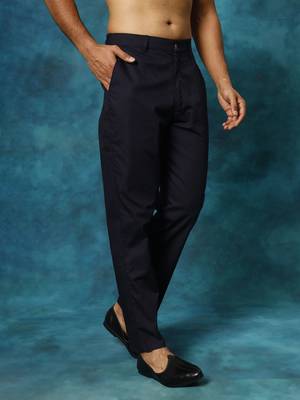 Navy Blue Cotton Pant Style Pyjama 2