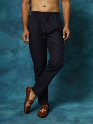 Navy Blue Cotton Pant Style Pyjama 1