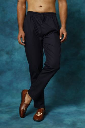 Men'S Navy Blue Cotton Pant Style Pyjama