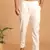 Cream Cotton Plain Pant-Style Pyajama 