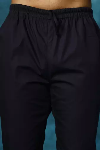 Navy Blue Cotton Pant Style Pyjama