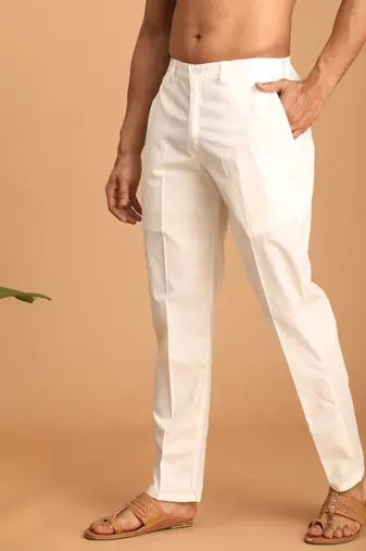 Cream Cotton Pant Style Pyjama
