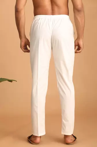 Cream Cotton Pant Style Pyjama