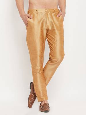 Rose Gold Silk Blend Pant Style Pyjama 1