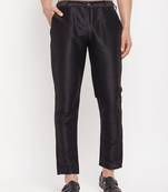 Black Silk Blend Pant Style Pyjama