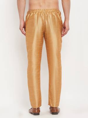 Rose Gold Silk Blend Pant Style Pyjama 3