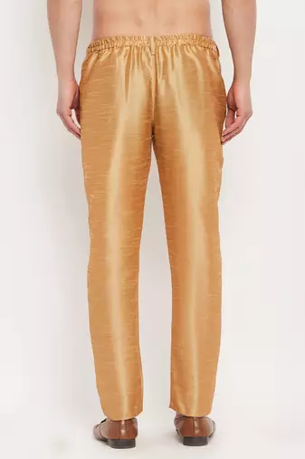Rose Gold Silk Blend Pant Style Pyjama