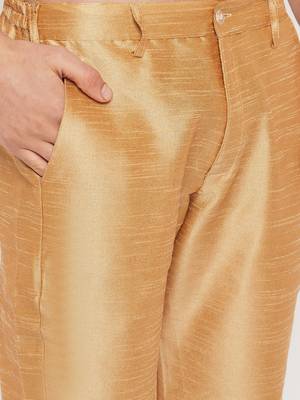 Rose Gold Silk Blend Pant Style Pyjama 4
