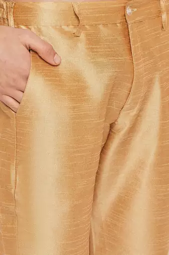 Rose Gold Silk Blend Pant Style Pyjama