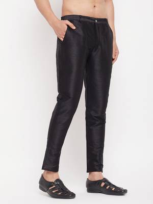 Black Silk Blend Pant Style Pyjama 2