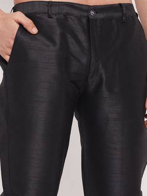 Black Silk Blend Pant Style Pyjama 4