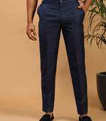 Navy Blue Viscose Pant Style Pyjama