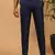 Navy Blue Viscose Pant Style Pyjama