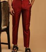 Maroon Viscose Pant Style Pyjama