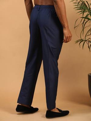 Navy Blue Viscose Pant Style Pyjama 3
