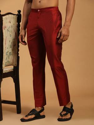 Maroon Viscose Pant Style Pyjama 2