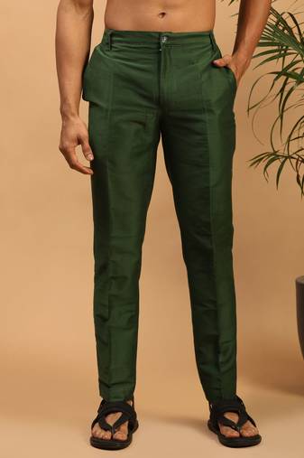 Men'S Green Viscose Pant Style Pyjama