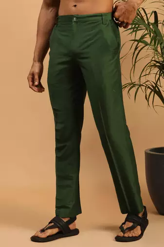 Green Viscose Pant Style Pyjama
