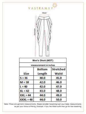 Gold Silk Embroidered Traditional Dhoti for Men 5