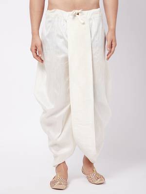 Cream Silk Blend Traditional Dhoti 1
