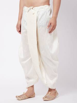 Cream Silk Blend Traditional Dhoti 2