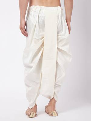 Cream Silk Blend Traditional Dhoti 3
